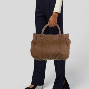 Carlos Falchi Brown Leather Handle Bag